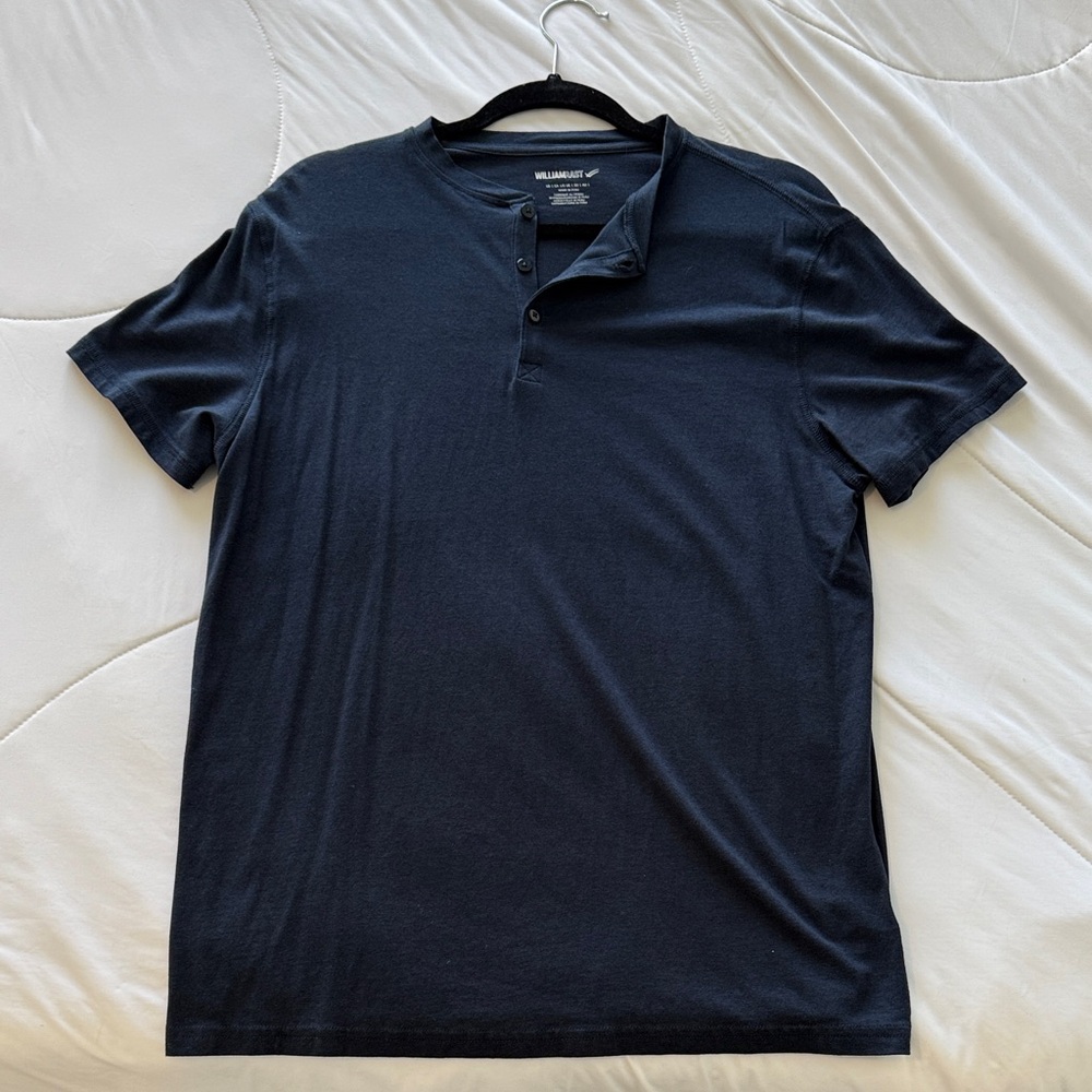 William Rast Men's Navy Henley Shirt